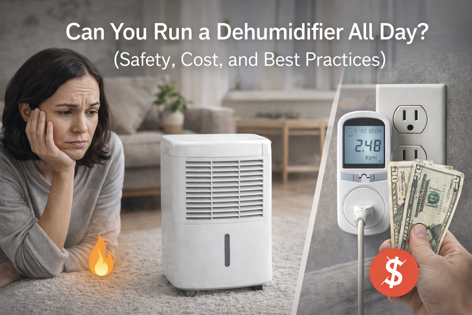 Can You Run a Dehumidifier All Day? (Safety, Cost, and Best Practices)