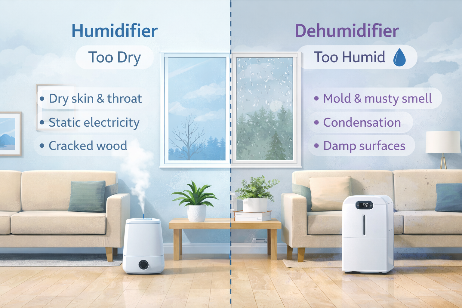 Humidifier or Dehumidifier: Which One Do You Actually Need at Home?